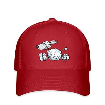 Pudel gibt Gas - Flexfit Cap - Rot - Vorne