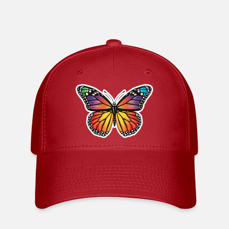 Papillon papillon - Casquette Flexfit - rouge