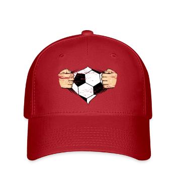Soccer Design utilisé - Casquette Flexfit - rouge - Devant