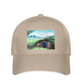 Tolkien Hole Landschaftskunst - Flexfit Cap - Khaki - Vorne