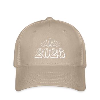 2026 New Year Logo - Flexfit Cap - khaki - Front
