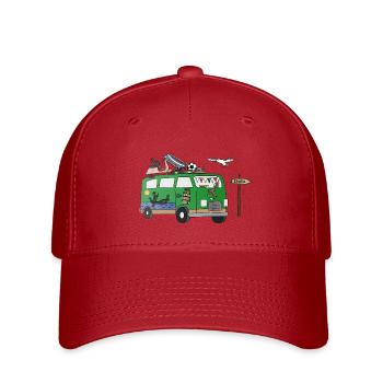 La_Dolce Vanlife Camper Italia - Flexfit Cap - Rot - Vorne