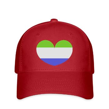 Sierra Leone heart flag - Flexfit Cap - red - Front