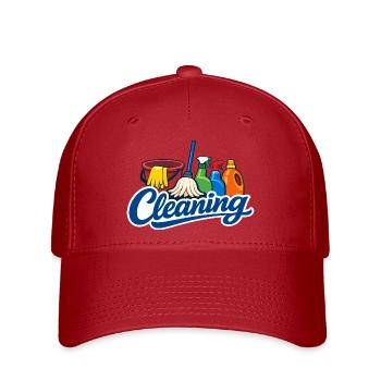 Funny Cleaning Lady Housekeeping Housekeeper - Flexfit Cap - red - Front