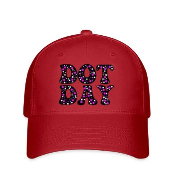Purple Dots - Flexfit Cap - red - Front