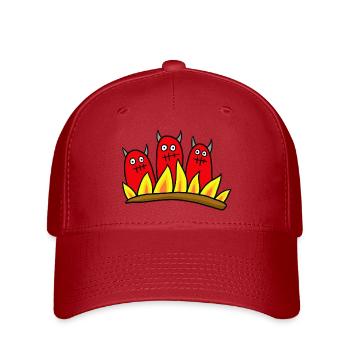 3 Devils - Flexfit Cap - red - Front