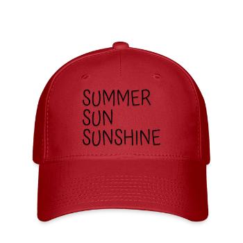 Summer Sun Sunshine Sommer Sonne Sonnenschein - Flexfit Cap - Rot - Vorne
