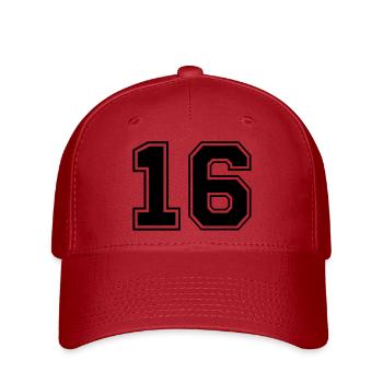 sechszehn - Flexfit Cap - Rot - Vorne