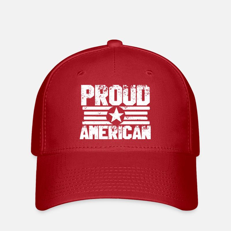 proud american print - Flexfit Cap - Rot