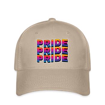 Pride Rainbow Lettering - Flexfit Cap - khaki - Front