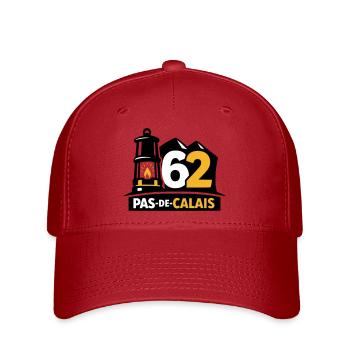 62 Pas de Calais Emblem - Flexfit Cap - Rot - Vorne