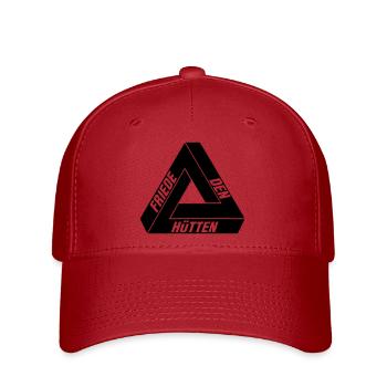 Friede den Hütten - Flexfit Cap - Rot - Vorne