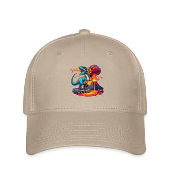Éruption du volcan Dino avec fleur - Casquette Flexfit - kaki - Devant