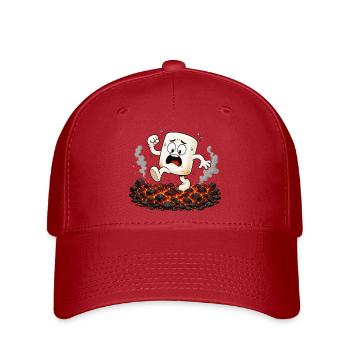 Marshmallow marche sur des braises incandescentes - Casquette Flexfit - rouge - Devant