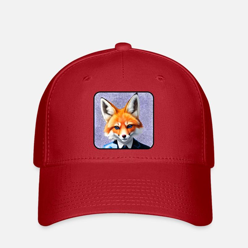 Fuchs im Anzug - Flexfit Cap - Rot