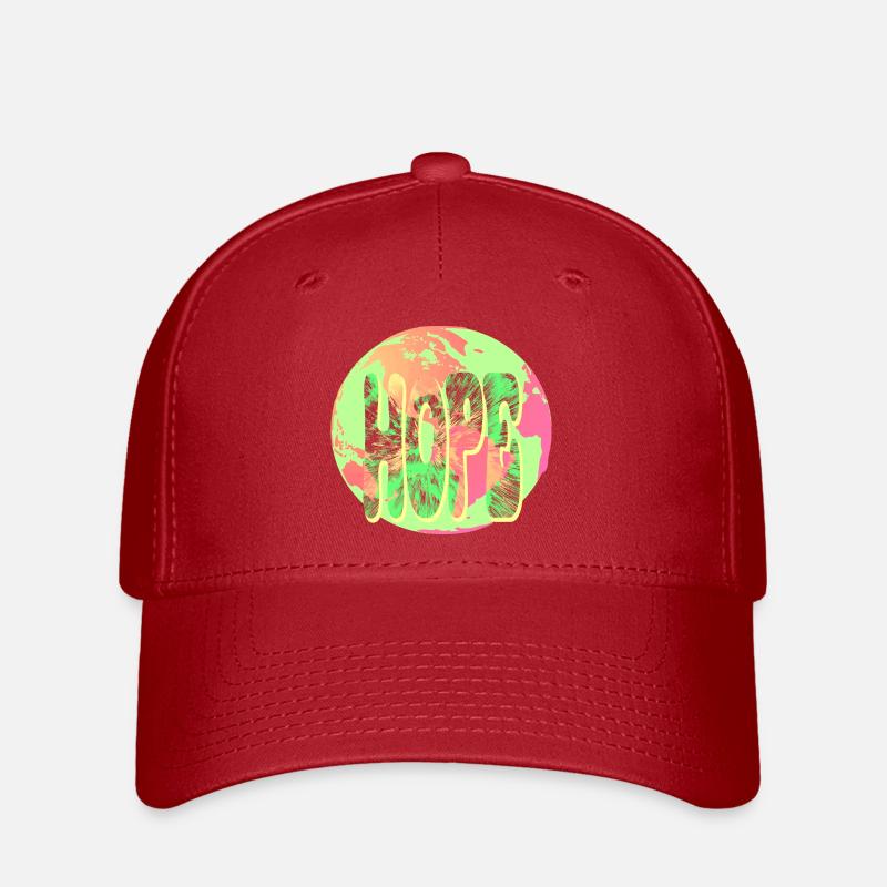 Hope Neon Tie-Dye Circular - Flexfit Cap - red