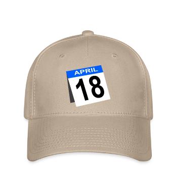 18th Birthday April Calendar - Flexfit Cap - khaki - Front