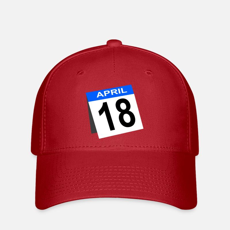 18. Geburtstag April Kalender - Flexfit Cap - Rot