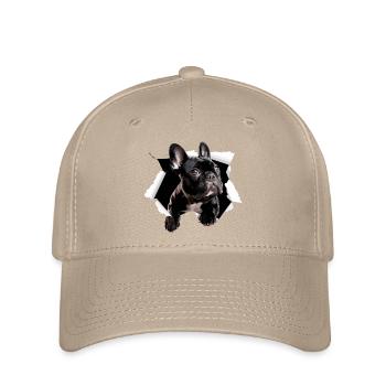 Percée du bouledogue français Drôle - Casquette Flexfit - kaki - Devant