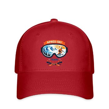 Apres Ski Team Comic Design - Flexfit Cap - Rot - Vorne