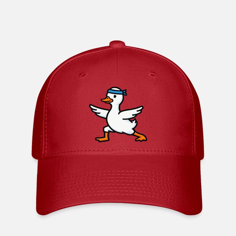 Lustige Yoga Liebhaber Gans - Flexfit Cap - Rot