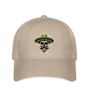 Crâne mexicain - Casquette Flexfit - kaki - Devant