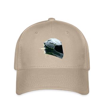 Cyber Moto Helmet Glitch Racing Future Gamer - Flexfit Cap - khaki - Front