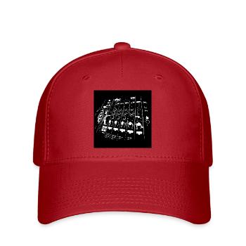 DJ face mask - Flexfit Cap - red - Front
