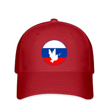 Colombe du drapeau russe - Casquette Flexfit - rouge - Devant
