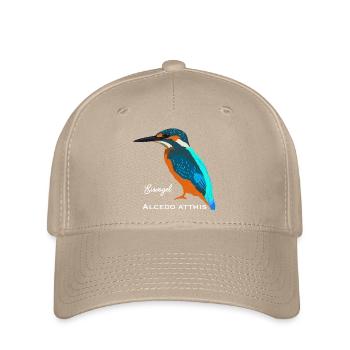 Kingfisher, scientific / German name - Flexfit Cap - khaki - Front