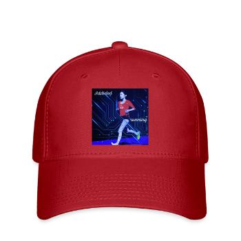 Joggerin, laufsüchtige Frau - Flexfit Cap - Rot - Vorne
