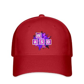 WASD Splash Gaming Blöcke - Flexfit Cap - Rot - Vorne