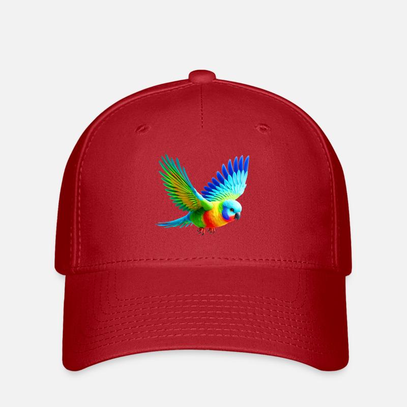Regenbogensittich (03) - Flexfit Cap - Rot