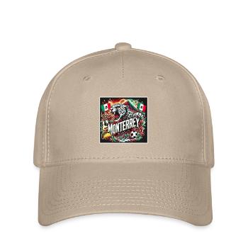 Monterrey Mexiko Städte Design - Flexfit Cap - Khaki - Vorne
