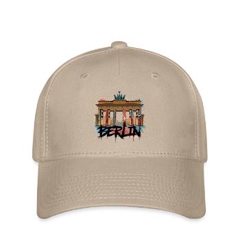 Urbaner Berliner Style – Brandenburger Tor - Flexfit Cap - Khaki - Vorne
