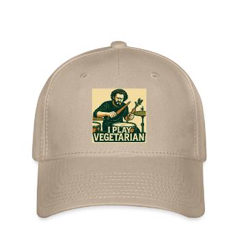 Drums I play vegetarian - Flexfit Cap - Khaki - Vorne