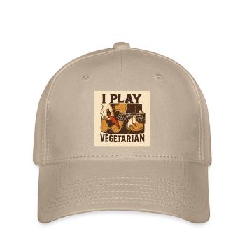 Guitar I play vegetarian - Flexfit Cap - Khaki - Vorne