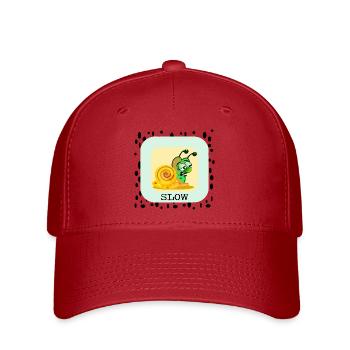 LANGSAME SCHNECKE - Flexfit Cap - Rot - Vorne