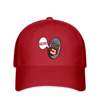 JUGENDSPRACHE REDE SCHWARZE OLIVE - Flexfit Cap - Rot - Vorne