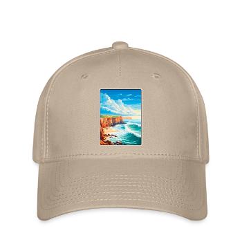 Nazaré, Portugal, Falaises côtières, Scène - Casquette Flexfit - kaki - Devant