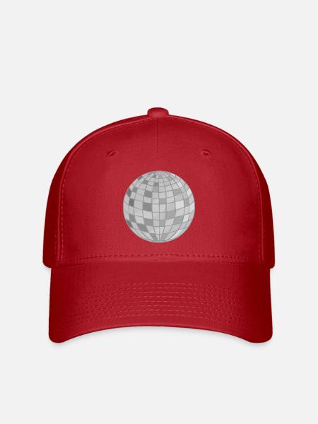 Discokugel Design - Flexfit Cap - Rot