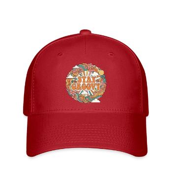 Psychedelic Retro - Flexfit Cap - red - Front