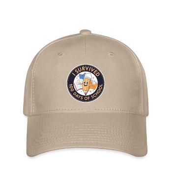 Überlebte 100 Tage Schule - Flexfit Cap - Khaki - Vorne