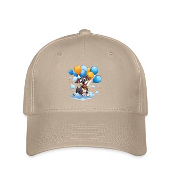 Chien ballon volant dans les nuages - Casquette Flexfit - kaki - Devant