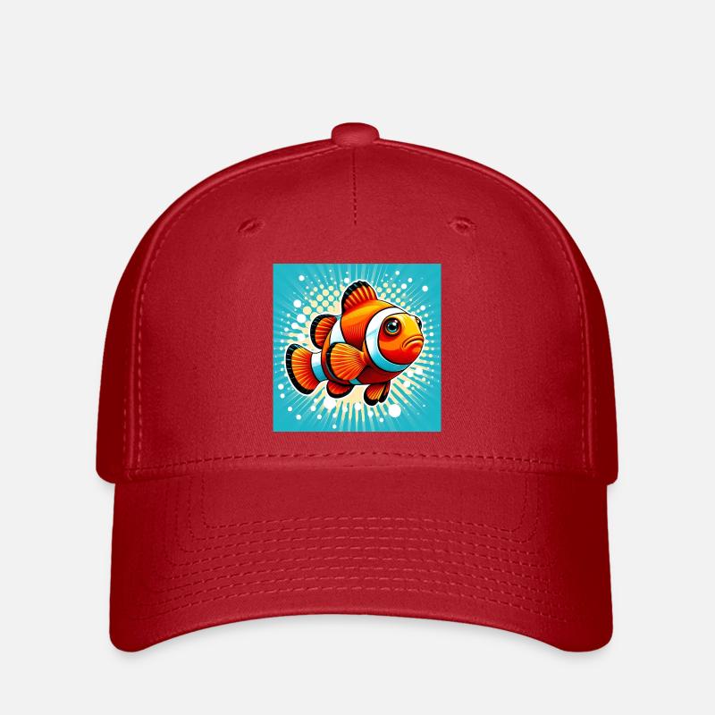 Poisson-clown - Casquette Flexfit - rouge