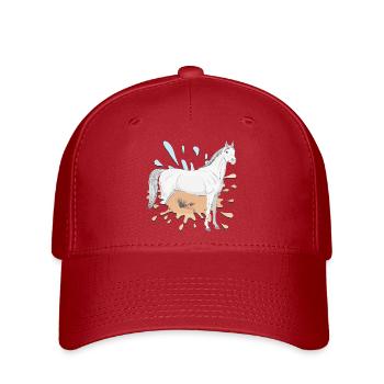 Un cheval Abbayan et un désert dans une tache - Casquette Flexfit - rouge - Devant