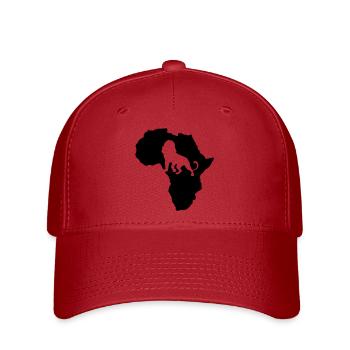 Löwe Afrika Safari Kenia Serengeti Roots Reggae - Flexfit Cap - Rot - Vorne