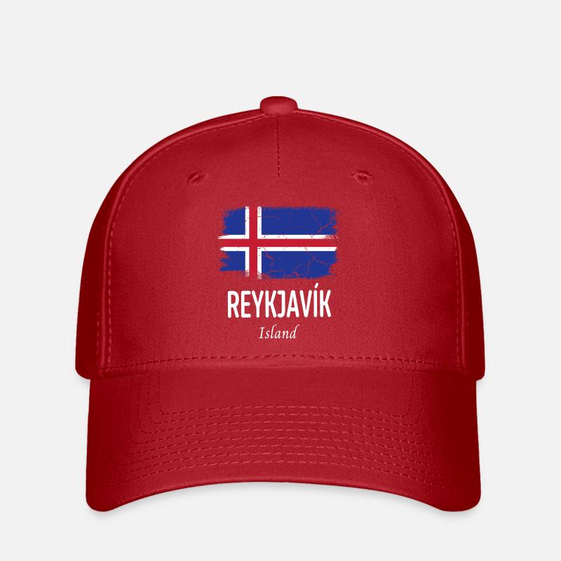 Reykjavik - Casquette Flexfit - rouge