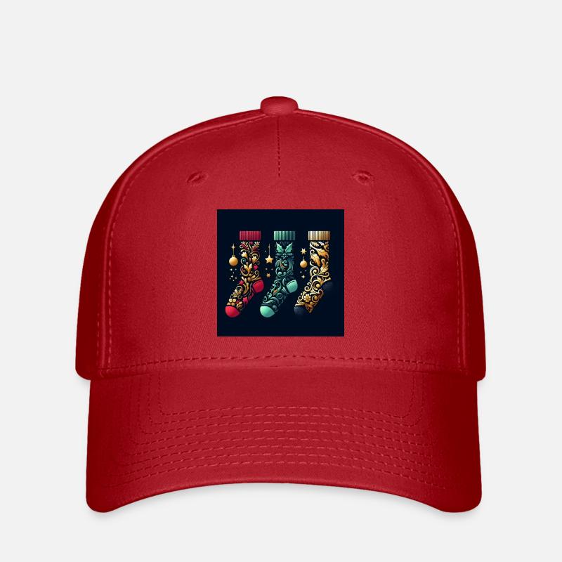 Weihnachtsstrümpfe - Flexfit Cap - Rot