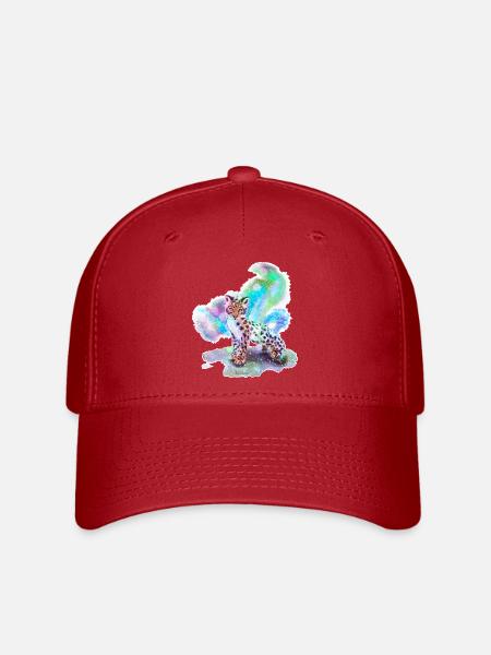 Schneeleopard - Flexfit Cap - Rot